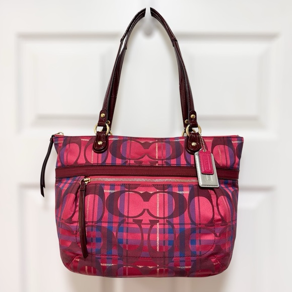 Coach Handbags - Coach Poppy Glam Vintage Tartan Plaid Tote